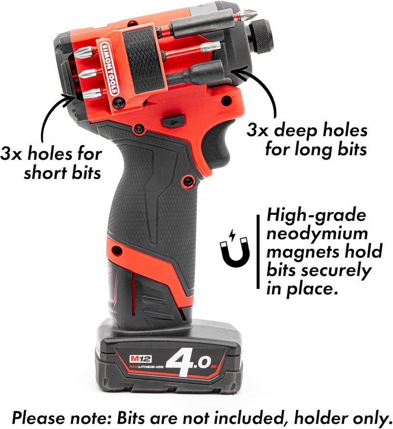 Simon tools Magnetic Bit Holder for Milwaukee M12 Impact Driver & Drill - Milwaukee Bit Holder for M12 - Image 4
